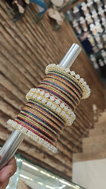 Indian Rajwadi Stone Work Bangle Kada Set For Women | Indian Bangle Set | Indian Jewelry | Traditional Jewelry - Libasaa.com