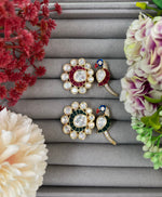 Parrot Moissanite Ring – Premium Kundan Bridal & Party Jewelry - Libasaa.com
