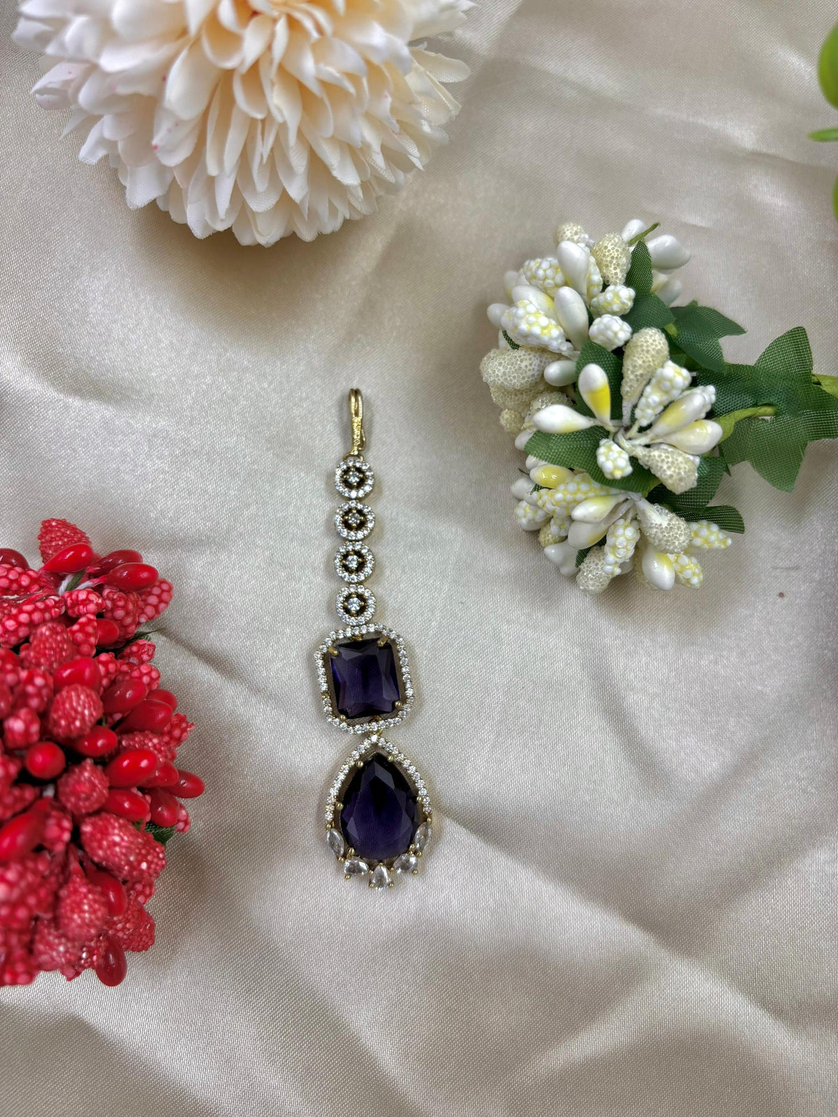 Royal Victorian Drop Maangtika – Timeless Bridal Elegance - Libasaa.com