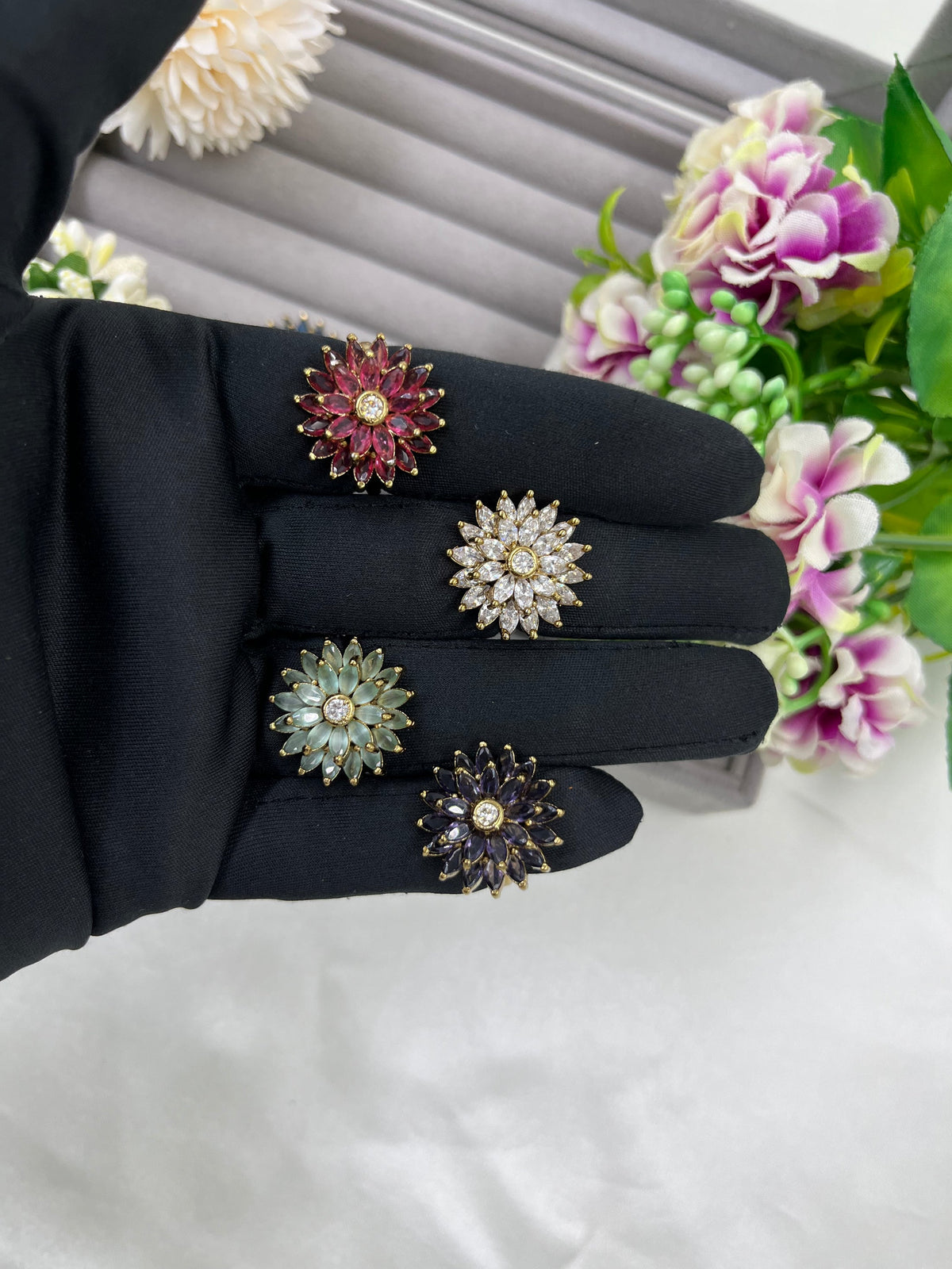 Flower Victorian American Diamond Ring – Elegant Bridal & Party Jewelry - Libasaa.com