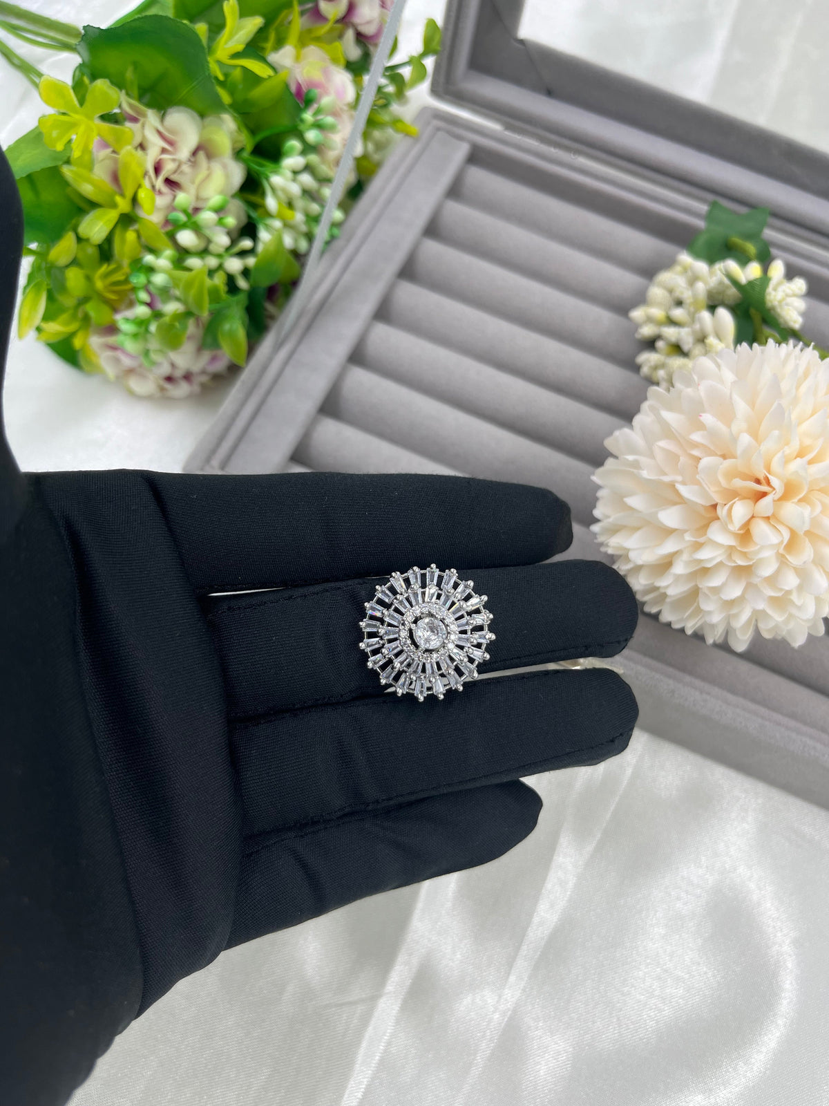 Gems Premium Ab Ring – Elegant Sparkling Statement Jewelry - Libasaa.com