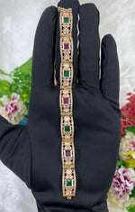 Moissanite Kundan Bracelet β Sparkling Royal Grace - Libasaa.com