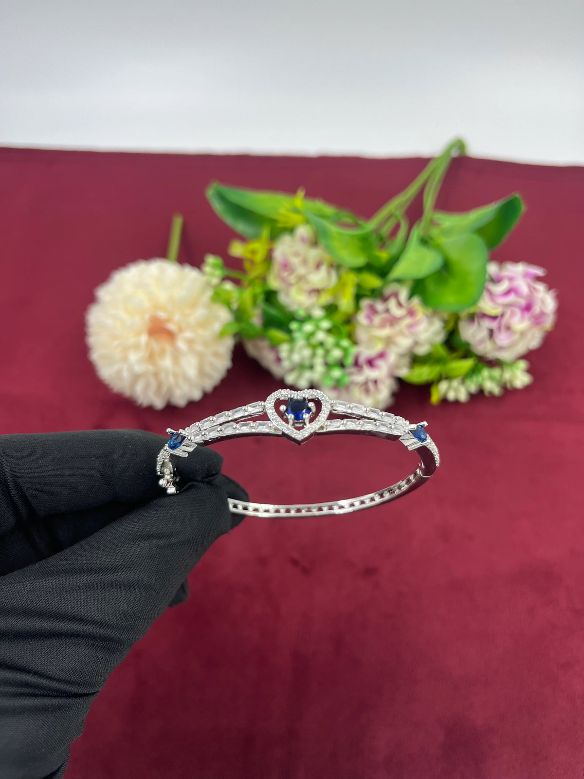 AD Openable Kada β Sparkling Elegance with Modern Charm - Libasaa.com