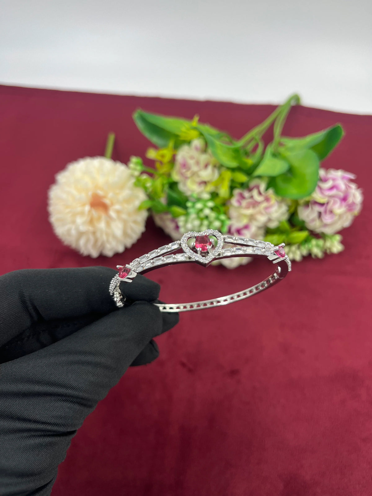 AD Openable Kada β Sparkling Elegance with Modern Charm - Libasaa.com