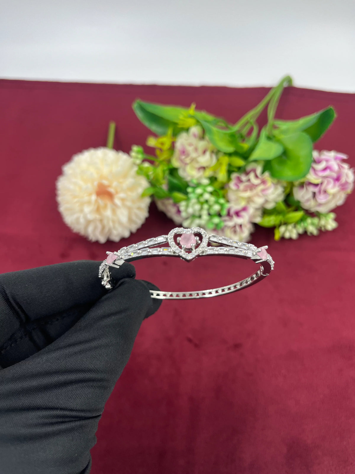 AD Openable Kada β Sparkling Elegance with Modern Charm - Libasaa.com