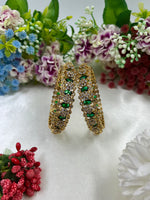 Victorian Pink Stone Bangles for Women | Gold Plated Designer Kada Bangles Set | Bridal Wedding & Party Wear Jewellery