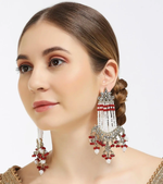 Gold Plated Chandbali, pearl earrings, Trendy Chandbali, Pearl drop earrings, Designer Jewelry - Libasaa.com