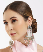 Gold Plated Chandbali, pearl earrings, Trendy Chandbali, Pearl drop earrings, Designer Jewelry - Libasaa.com