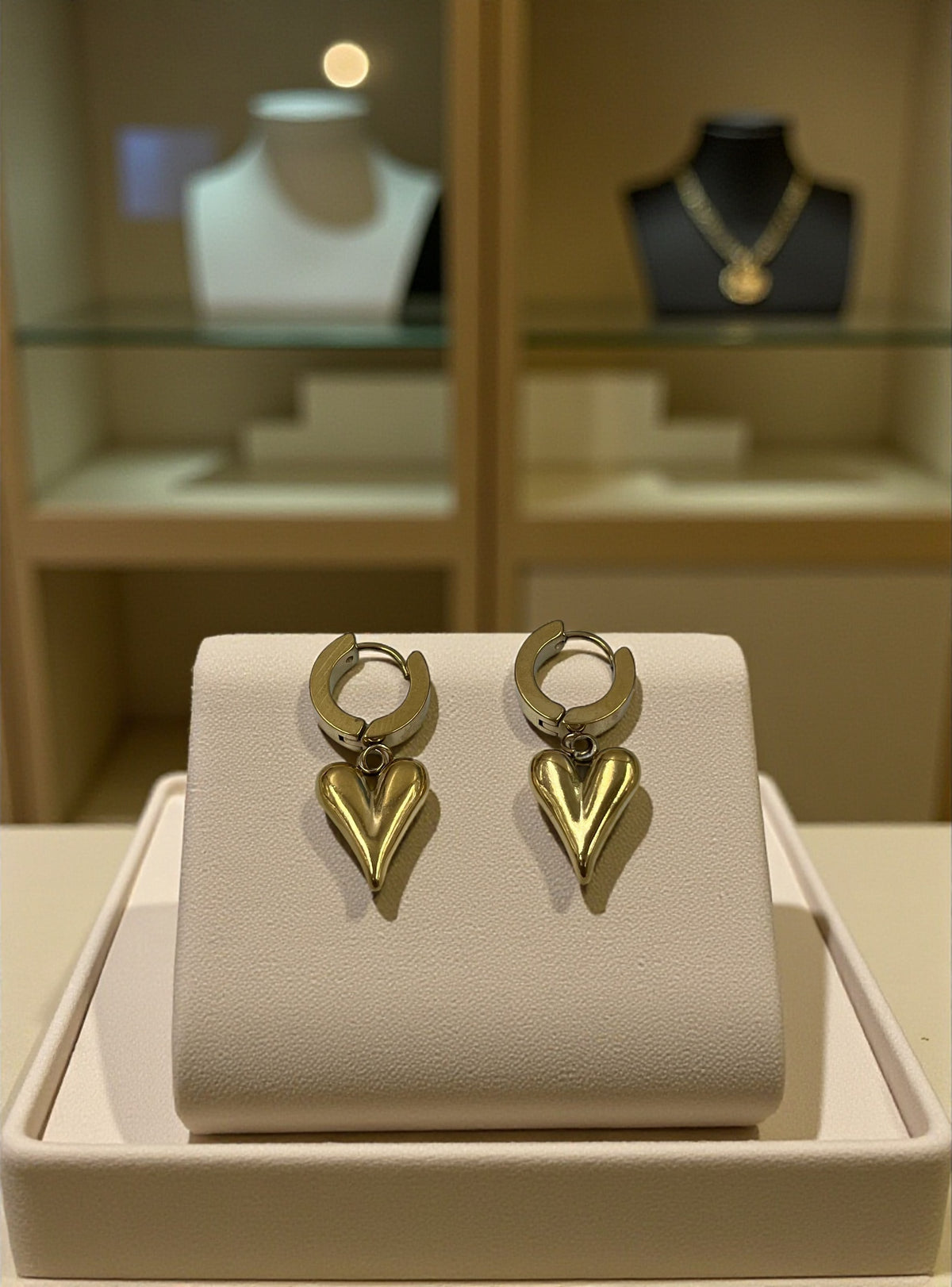 Heart Shape Gold-Plated Earring Set Skin-Friendly & Lightweight | Indian Jewellery Traditional Gold Plated Earning Set