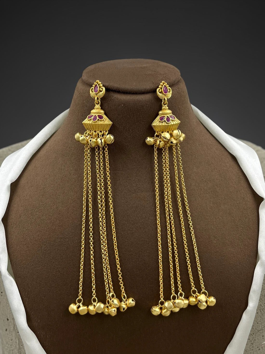 Kashmiri Ghunghroo Earrings with Pearls Set | Traditional Jhumki Jewellery | Indian Jewellery | Indian Earning Set for Women