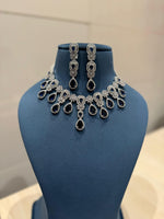 Riya American Diamond Emerald Wedding Necklace CZ Bridal Choker Elegant AD Necklace - Libasaa.com