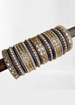 Kundan Pearl and Stone Kada Bangle Set, Indian Bangles Bridal Handmade Kundan Set Silk thread Bangles, Gift Ethnic Traditional Jewelry - Libasaa