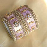 Traditional Rajasthani Bridal Chuda, Traditional Rajwadi Bangle Set, Rajasthani Chuda, Royal Wedding Bangles, Rajasthani Bridal Jewelry - Libasaa