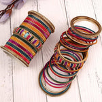 Indian bangles set with sequins work kada, Indian bangles, Wedding jewelry, festive colorful bangles - Libasaa