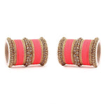 Indian Matte Textured Bangles in different color with stone kadas, Wedding bangles, Festive colors bangles, Kundan bangles Chudiya - Libasaa