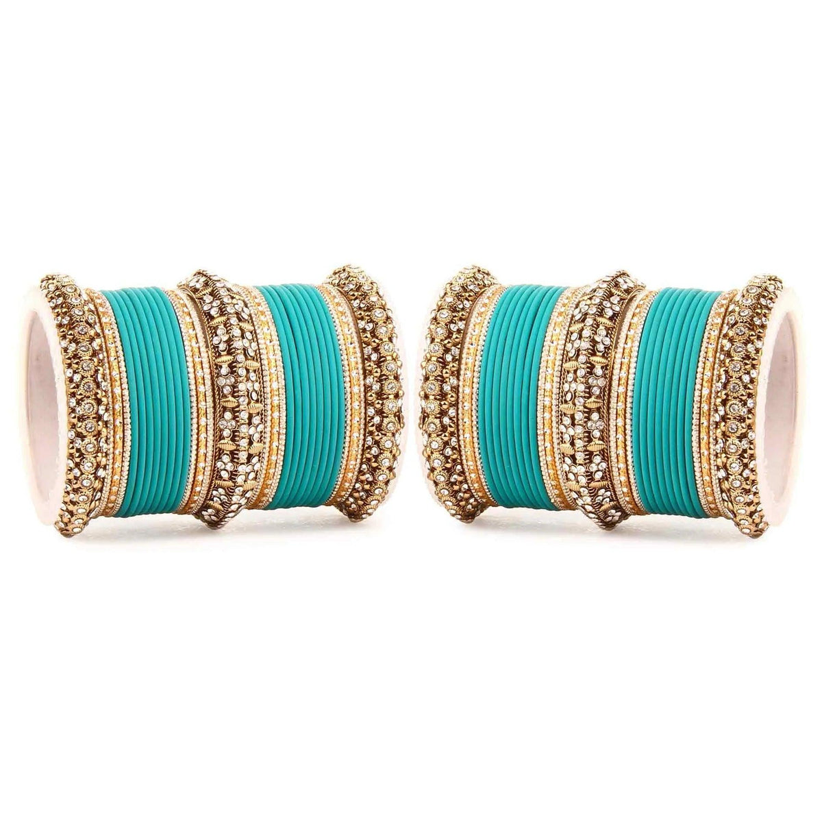 Indian Matte Textured Bangles in different color with stone kadas, Wedding bangles, Festive colors bangles, Kundan bangles Chudiya - Libasaa