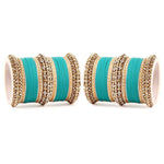 Indian Matte Textured Bangles in different color with stone kadas, Wedding bangles, Festive colors bangles, Kundan bangles Chudiya - Libasaa