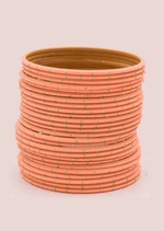 Indian Bangle Set 24 Plain Matte Textured Bangles, Metal Bangles Indian Jewelry / Bangles Bridal Bangles for Women - Libasaa