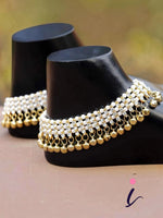 Ghungroo Gold Plated Alloy Anklet for Women | Traditional Indian Payal | Ethnic Bridal Wedding & Party Wear Jewellery