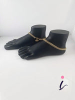 Gold Plated Brass Kolusu Ghungroo Anklets for Women | Traditional Indian Payal | Ethnic Bridal Wedding & Party Wear Jewellery