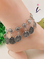 indian anklet Silver Antique Gypsy Coins Oxidized Silver Plated Stylish Anklet