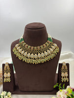 Premium Antique Gold Necklace Set – Traditional Bridal & Party Jewelry - Libasaa.com