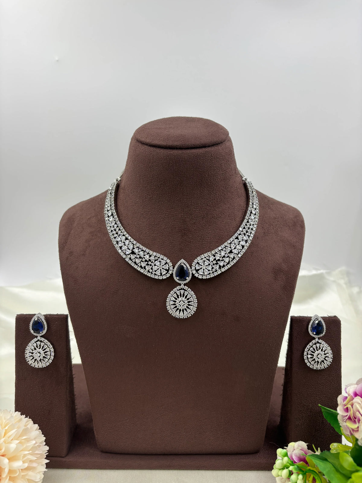 American Diamond Necklace Set β Elegant Bridal & Party Wear Jewelry - Libasaa.com