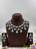 American Diamond Premium Necklace Set with Earrings β Bridal & Party Jewelry - Libasaa.com