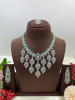 American Radiant Elegance Necklace Set with Earrings β Party & Bridal Jewelry - Libasaa.com