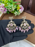 Victorian Inspired Emerald Green Stone Choker Necklace Set - Libasaa.com