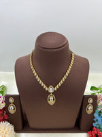 Single Line Victorian Drop Necklace Set with Earrings β Elegant Party Jewelry - Libasaa.com