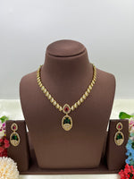 Single Line Victorian Drop Necklace Set with Earrings β Elegant Party Jewelry - Libasaa.com