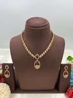 Single Line Victorian Drop Necklace Set with Earrings β Elegant Party Jewelry - Libasaa.com