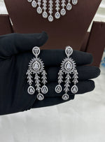 π Diamond Vault Premium AD Necklace Set with Maangtika & Earrings β Bridal Elegance Redefined - Libasaa.com