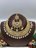 Traditional Choker Necklace Set with Maangtika & Earrings – Royal Bridal - Libasaa.com