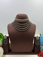 Victorian American Diamond Premium Necklace Set With Earning Luxury Bridal & Wedding Party Wear Jewellery for Women