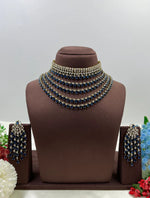 Victorian American Diamond Premium Necklace Set With Earning Luxury Bridal & Wedding Party Wear Jewellery for Women