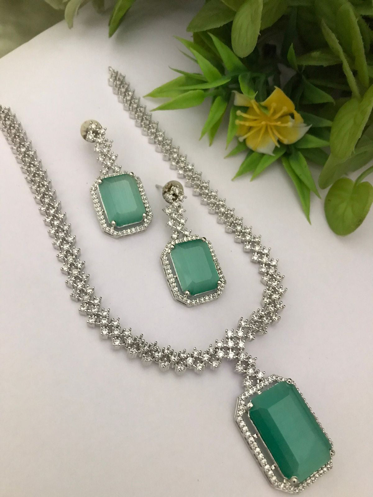 Jaipuri Statement Polki Necklace Earrings Set, Pakistani Polki Ethnic Jewelry Set, Rajsthani Necklace Set, Wedding Jewelry Set, Bollywood Necklace Set - Libasaa.com