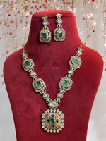 Pakistani Polki Traditional Necklace Earrings Set, Indian Polki Necklace Earrings Set, Jaipuri Ethnic Necklace Jewelry Set, Polki Bridal Jewelry Set, Indian Choker Set, Bollywood Polki Jewelry Set - Libasaa.com