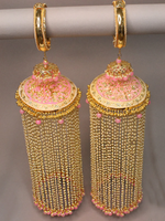 Bollywood Inspired Multi Tiered Haathphool Set, Bollywood Kaleere Set, Indian Multi Layer Kaleere Jewelry Set - Libasaa.com