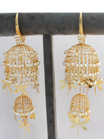 Elegant Gold Layering Kaleere Indian Jewelry Set, Pakistani Kaleere Set, Bridal Haathphool Set, Punjabi Golden Kaleere, Bollywood Kaleere Set - Libasaa.com