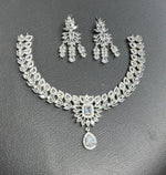 Sparkling Indian Pearl Necklace Earrings Set, Bridal Kundan Necklace Set, Bollywood AD Jewelry Set, Wedding Indian Kundan Choker Set, Pakistani Pearl Jewelry Set - Libasaa.com