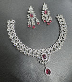 Sparkling Indian Pearl Necklace Earrings Set, Bridal Kundan Necklace Set, Bollywood AD Jewelry Set, Wedding Indian Kundan Choker Set, Pakistani Pearl Jewelry Set - Libasaa.com