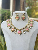 Punjabi Traditional Polki NecklaceEarrings Set, Punjabi Polki Jewelry Set, Jaipuri Wedding Polki Jewellery Set, Bollywood Polki Necklace Set, Celebrities Polki Jewelry Set, Indian Polki Choker Set - Libasaa.com