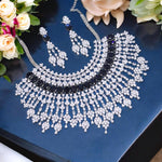 Multi Layer Ethnic Design Bridal Choker Earrings Set - Libasaa.com