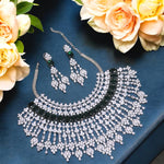 Multi Layer Ethnic Design Bridal Choker Earrings Set - Libasaa.com