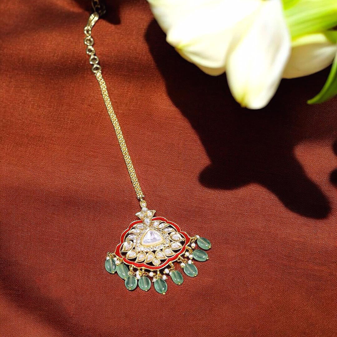 Pale Green Indian Mangtikka For Wedding - Libasaa.com