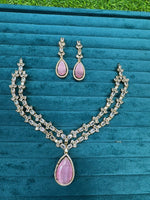 Double Layer Gold Plated Teardrop Necklace Earrings Set - Libasaa.com
