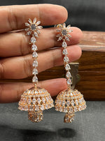 Indian Temple Design Wedding Earring Jhumki Set - Libasaa.com