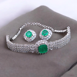 Kareena Kapoor Inspired Polki Necklace Earrings Set Indian Jewelry - Libasaa.com